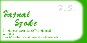 hajnal szoke business card